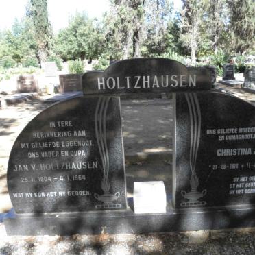 HOLTZHAUSEN Jan V. 1904-1964 &amp; Christina J. 1910-2001