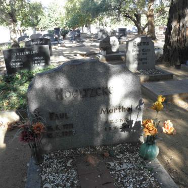 HOELTZCKE Paul 1911-1977 &amp; Marthel 1921-2001