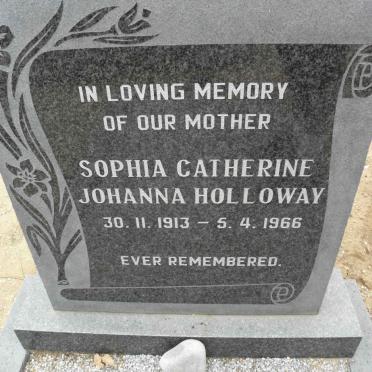 HOLLOWAY Sophia Catherine Johanna 1913-1966