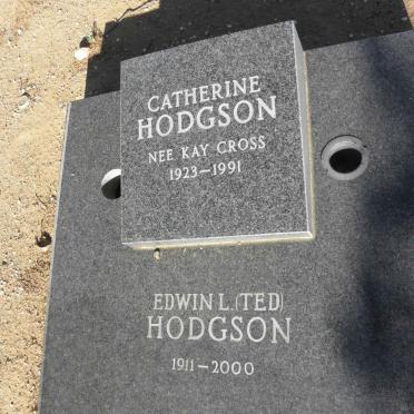 HODGSON Edwin L. 1911-2000 &amp; Catherine KAY CROSS 1923-1991