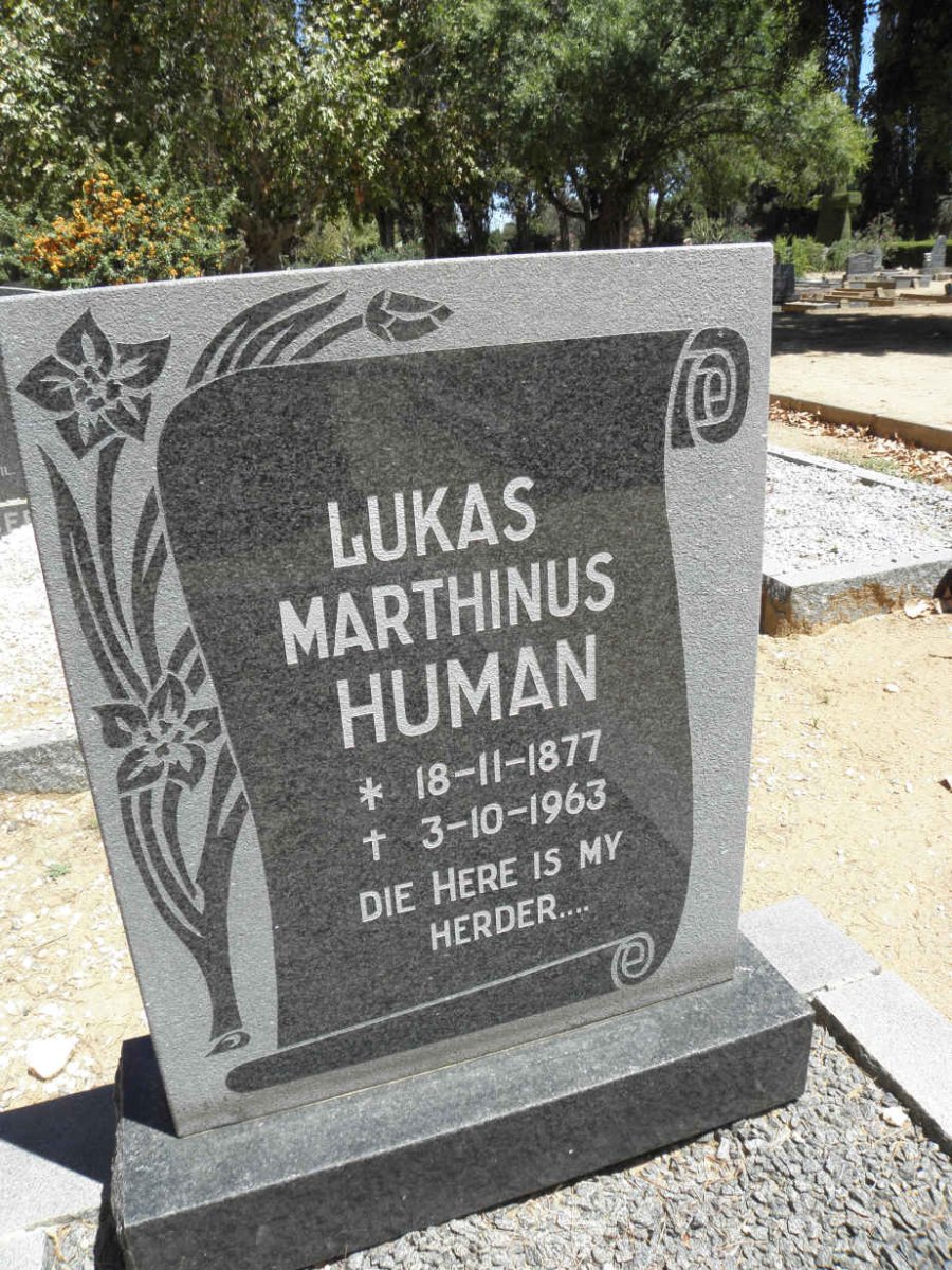 HUMAN Lukas Marthinus 1877-1963