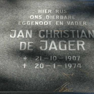 JAGER Jan Christiaan, de 1907-1974