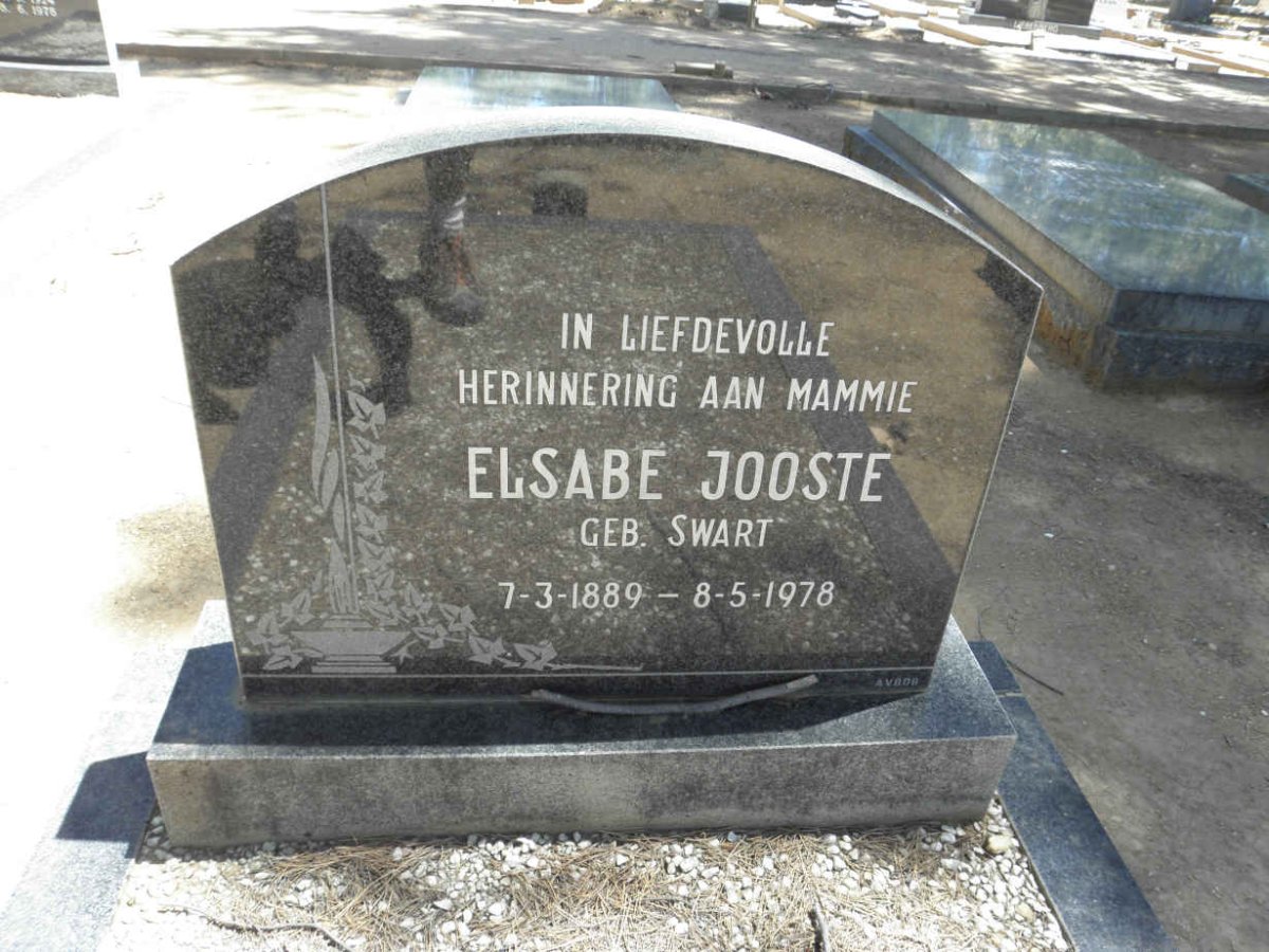 JOOSTE Elsabe nee SWART 1889-1978