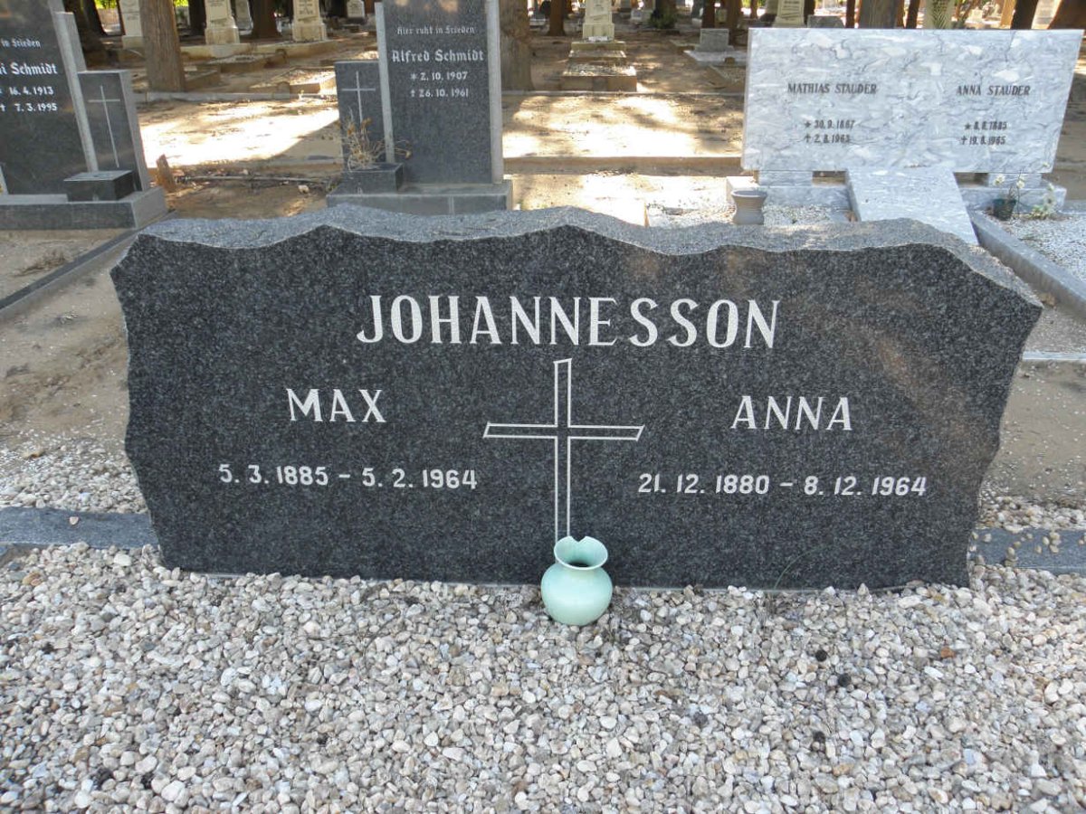 JOHANNESSON Max 1885-1964 &amp; Anna 1880-1964