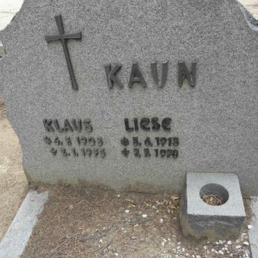 KAUN Klaus 1903-1975 &amp; Liese 1913-1978