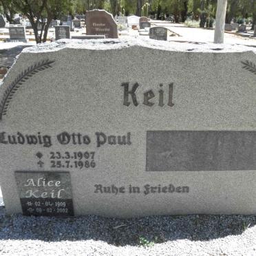 KEIL Ludwig Otto Paul 1907-1986 &amp; Alice 1909-2002