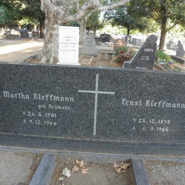 KLEFFMANN Ernst 1898-1965 &amp; Martha NEUMANN 1901-1966