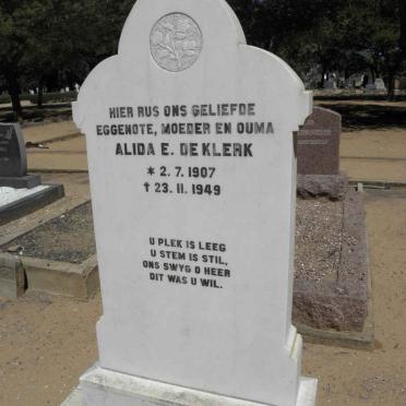 KLERK Alida E., de 1907-1949