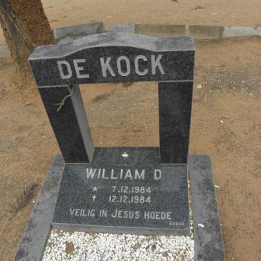 KOCK William D., de 1984-1984