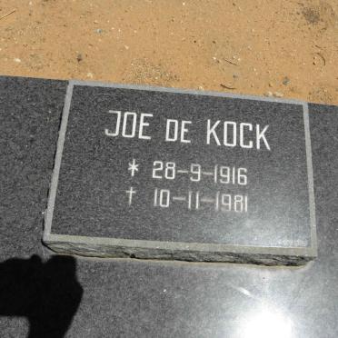 KOCK Joe, de 1916-1981