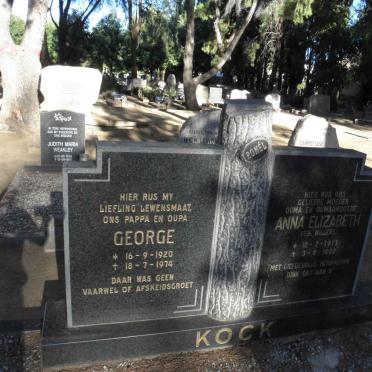 KOCK George 1920-1974 &amp; Anna Elizabeth WILLERS 1913-1992