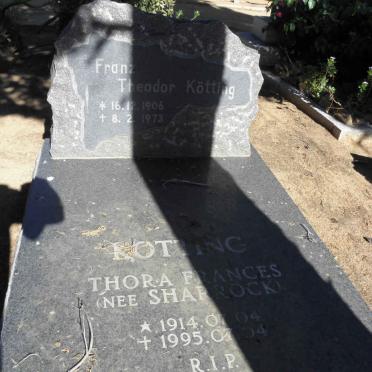 KÖTTING Franz Theodor 1906-1973 &amp; Thora Frances SHARROCK 1914-1995