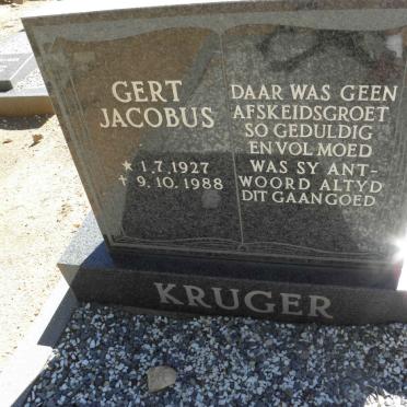 KRUGER Gert Jacobus 1927-1988