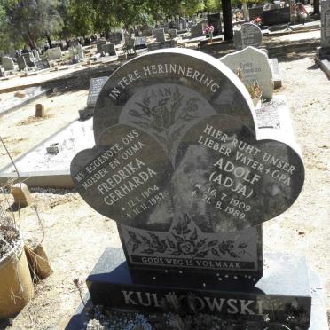 KULKOWSKI Adolf 1909-1989 &amp; Fredrika Gerharda 1904-1987