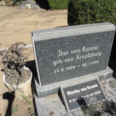 KUNOW Ilse, von nee VON KREUTZBURG 1909-1965 :: KUNOW Monika, von 1947-1996