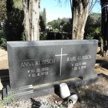 KUBISCH Karl 1881-1978 &amp; Anna 1893-1972