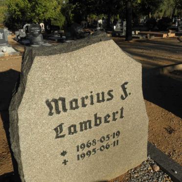 LAMBERT Marius F. 1968-1995