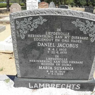 LAMBRECHTS Daniël Jacobus 1903-1959 &amp; Maria Susanna 1909-1986