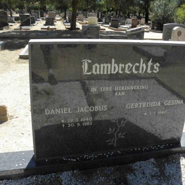 LAMBRECHTS Daniël Jacobus 1940-1983 &amp; Gertruida Gesina 1940-