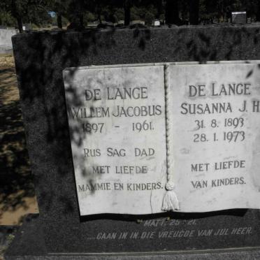 LANGE Willem Jacobus, de 1897-1961 &amp; Susanna J.H. 1893-1973