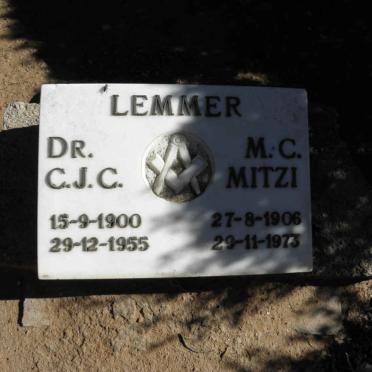 LEMMER C.J.C. 1900-1955 &amp; M.C. 1906-1973
