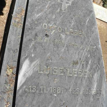 LEBEN Otto 1866-1937 &amp; Luise 1881-1944