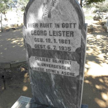 LEISTER Georg 1881-1935