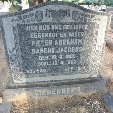 LIEBENBERG Pieter Abraham Barend Jacobus 1902-1962