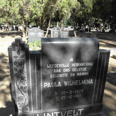 LINTVELT Paula Wilhelmina 1923-1971