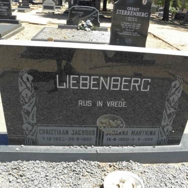 LIEBENBERG Christiaan Jacobus 1903-1982 &amp; Johanna Marthina 1900-1986