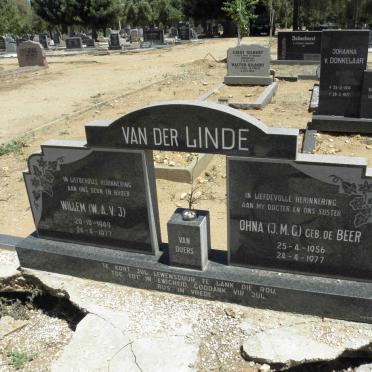 LINDE W.A.V.J., van der 1949-1977 :: LINDE J.M.G., van der nee DE BEER 1956-1977