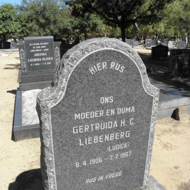 LIEBENBERG Gertruida H.C. nee LUDICK 1906-1967