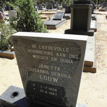 LOUW Janetta Susanna Debora 1928-1987