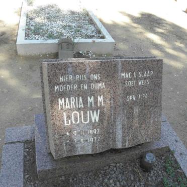 LOUW Maria M.M. 1892-1977