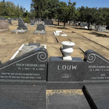 LOUW Philip Frederik Lock 1902-1966 &amp; Jacoba Hendrika Maria 1906-1971