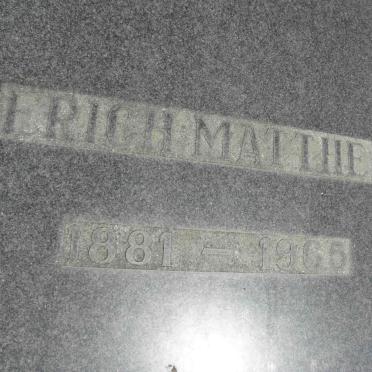 MATTHES Erich 1881-1965