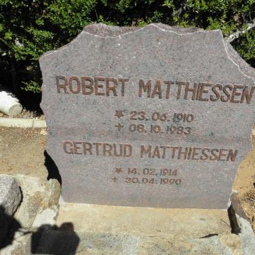 MATTHIESSEN Robert 1910-1983 &amp; Gertrud 1914-1990