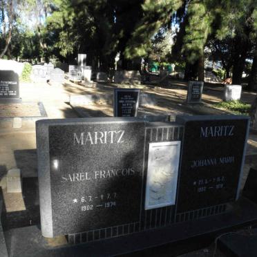 MARITZ Sarel Francois 1902-1974 &amp; Johanna Maria 1902-1976