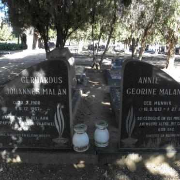 MALAN Gerhardus Johannes 1908-1967 &amp; Annie Georine MUNNIK 1913-1974