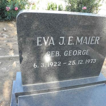 MAIER Eva J.E. nee GEORGE 1922-1973