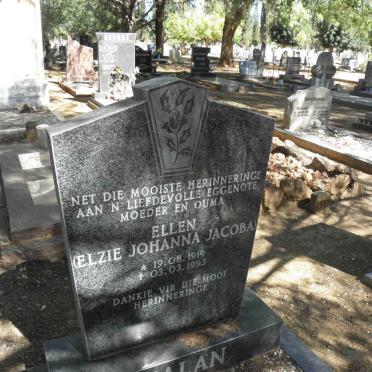 MALAN Elzie Johanna Jacoba 1919-1993