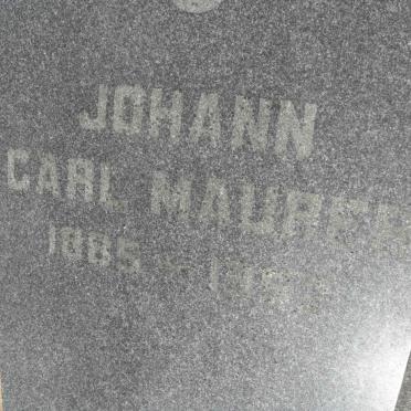 MAURER Johann Carl 1885-1952