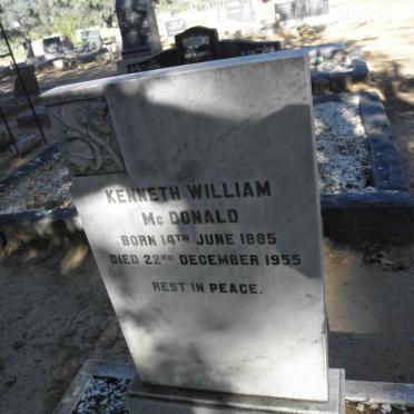 Mc DONALD Kenneth William 1885-1955 