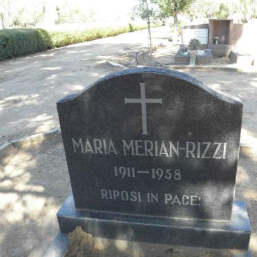 MERIAN-RIZZI Maria 1911-1958
