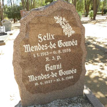 MENDES-DE GOUVĒA Felix, 1913-1978 &amp; Hanni 1927-1988