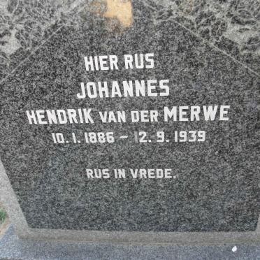 MERWE Johannes Hendrik, van der 1886-1939