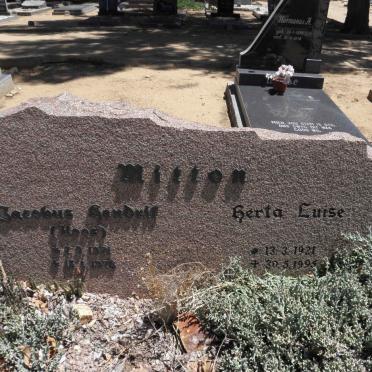 MITTON Jacobus Hendrik 1921-1978 &amp; Herta Luise 1921-1995