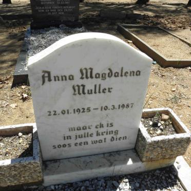MULLER Anna Magdalena 1925-1987