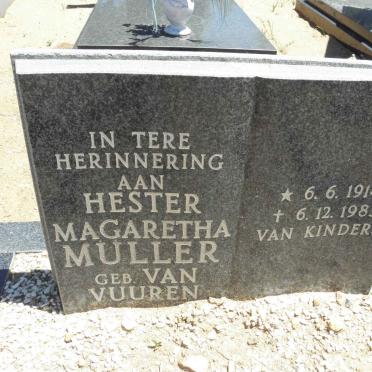 MÜLLER Hester Magaretha nee VAN VUUREN 1914-1985