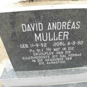 MULLER David Andreas 1892-1980